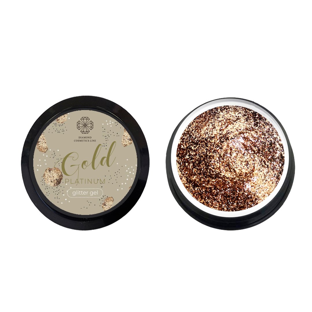 Spīdīgs gēls “Gold platinum” 5 ml